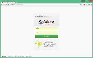Shinken login page Page de login